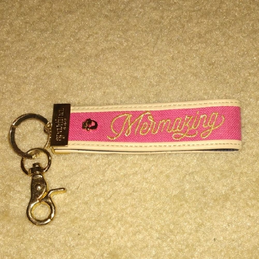 Spartina 449 Vibrant Pink and Tan Key Holder